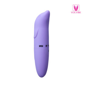Vibrador Golfinho Ponto G Aveludado Disponível em Várias Cores com 1 Modo de Vibração - Lilás