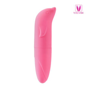 Vibrador Golfinho Ponto G Aveludado Disponível em Várias Cores com 1 Modo de Vibração - Rosa Bebe
