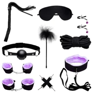Kit Sado com 10 Itens na cor Preta e Lilás