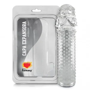 Capa Peniana Expansora em Silicone com Textura - 16cm DE COMPRIMENTO