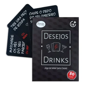 Jogo de Cartas Desejos e Drinks - 50 CARTAS