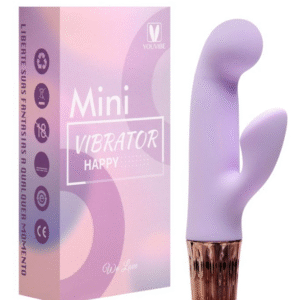 Mini Vibrador com Dupla Estimulação na cor Lilás e 10 Modos de Vibração