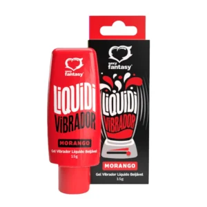 Gel Funcional Beijável Vibrador Líquido Unissex 15g - LIQUIDI VIBRADOR MORANGO