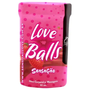 Bolinhas Lubrificantes Beijáveis Love Balls 2 unidades - SENSAÇÃO