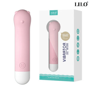 Mini Vibrador em Formato de Ursinho na cor Rosa com 10 Modos de Vibração