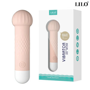 Mini Vibrador em Formato de Cogumelo na cor Bege com 10 Modos de Vibração