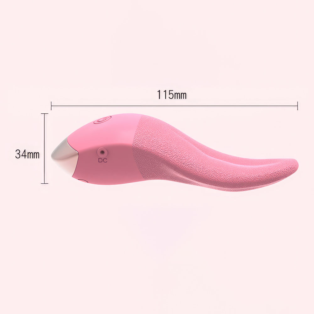 Vibrador em Formato de Língua na cor Rosa com 10 Modos de Vibração - Imagem 8