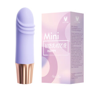 Mini Vibrador em Formato de Pênis na cor Lilás e com 10 Modos de Vibração
