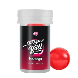 Bolinhas Lubrificantes Beijáveis Pepper Ball 2 unidades - MORANGO