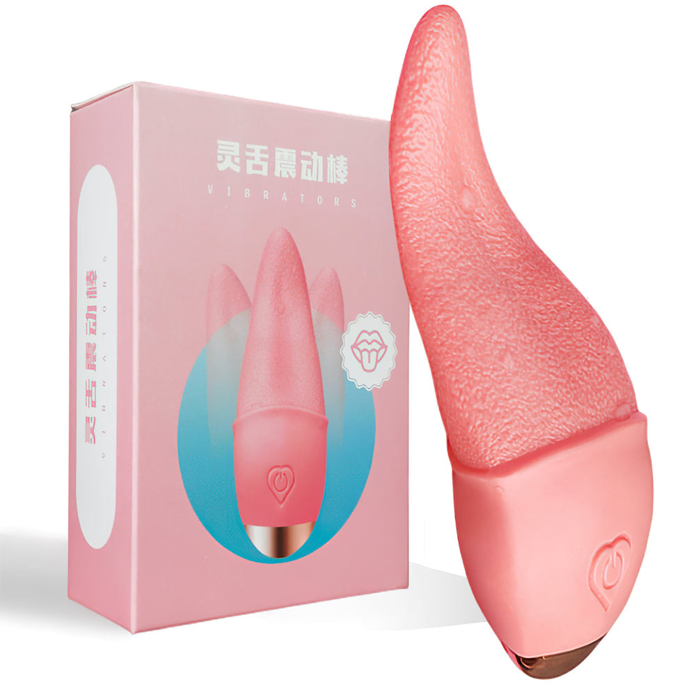 Estimulador de Clitóris em Formato de Língua na cor Rosa com 10 Modos de Vibração - Imagem 2