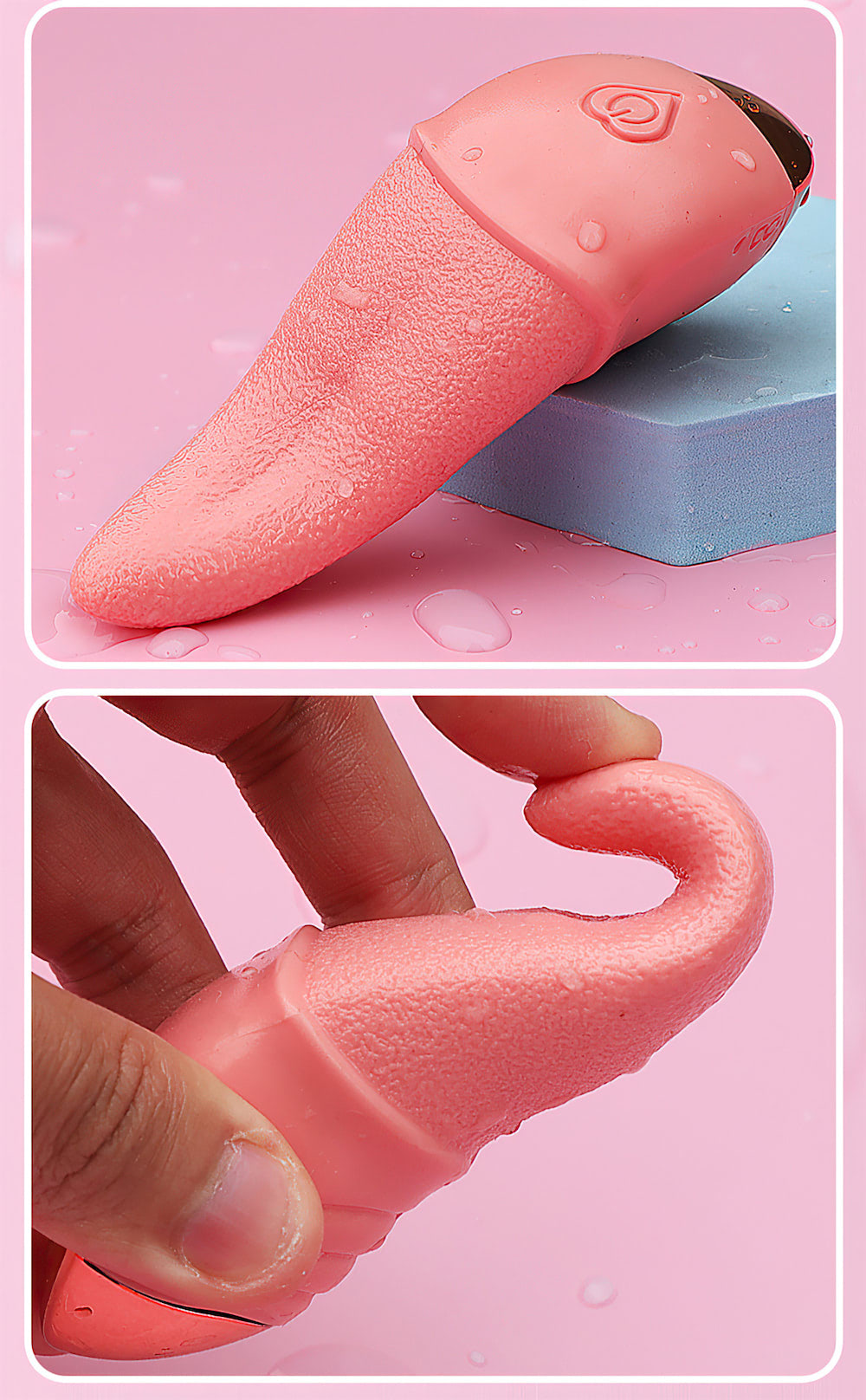 Estimulador de Clitóris em Formato de Língua na cor Rosa com 10 Modos de Vibração - Imagem 5