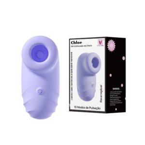 Mini Estimulador de Clitóris na cor Lilás com 10 Modos de Pulsação - CHLOE