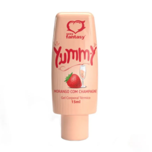 Gel Térmico Beijável Yummy 15ml - MORANGO COM CHAMPANHE