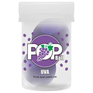 Bolinhas Lubrificantes Beijáveis POP Ball 2 unidades - UVA