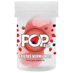 Bolinhas Lubrificantes Beijáveis POP Ball 2 unidades - FRUTAS VERMELHAS