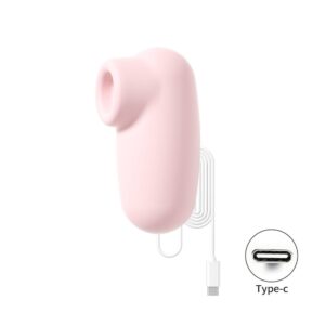 Estimulador de Clitóris com Fio na cor Rosa com 1 Modo de Vibração (Tipo - C)