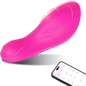Vibrador de Calcinha com Controle por Aplicativo na Cor Pink com 9 Modos de Vibração - BUTTERFLY