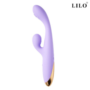 Vibrador Dupla Estimulação na Cor Lilás com 10 Modos de Vibração