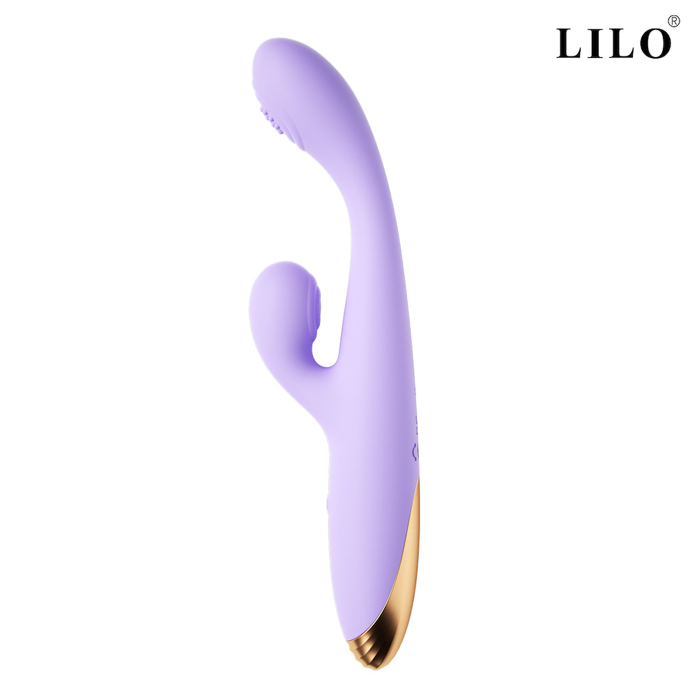 Vibrador Dupla Estimulação na Cor Lilás com 10 Modos de Vibração