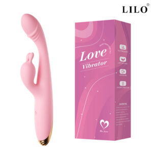 Vibrador Dupla Estimulação na Cor Rosa com 10 Modos de Vibração